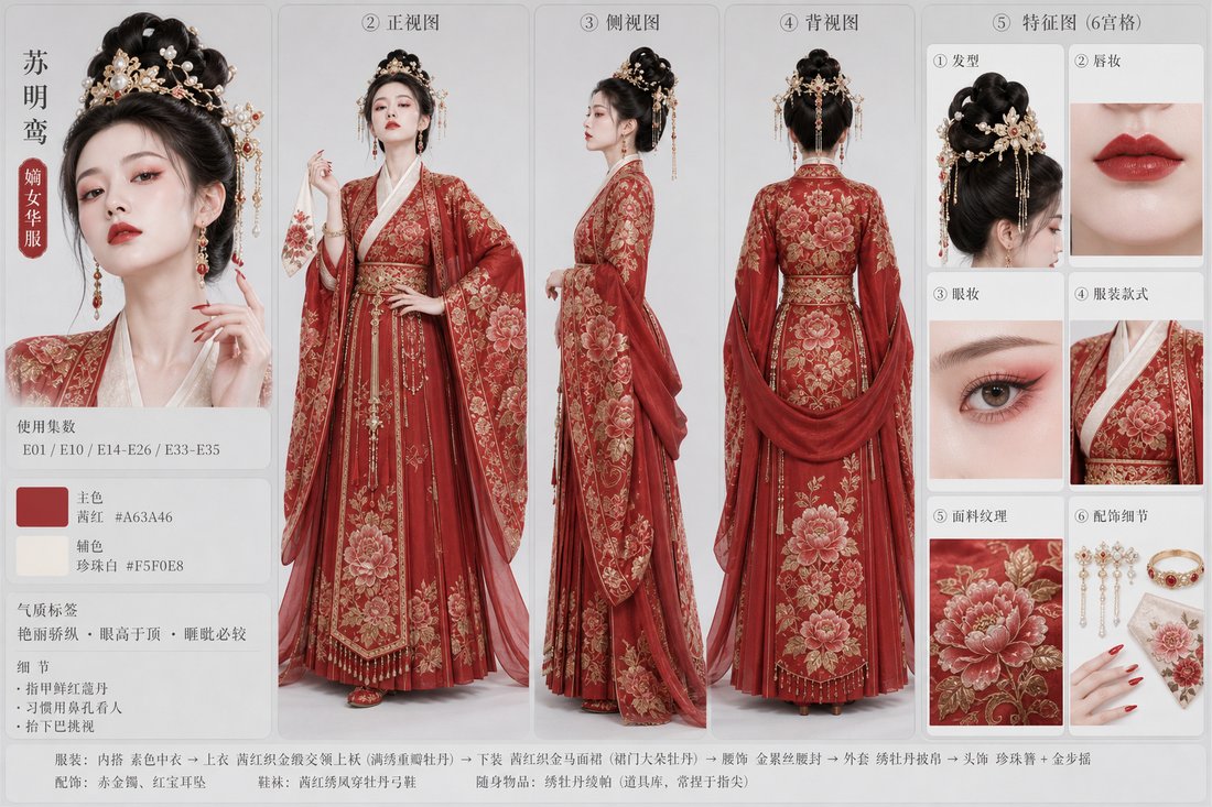 苏明鸾嫡女华服定妆图
