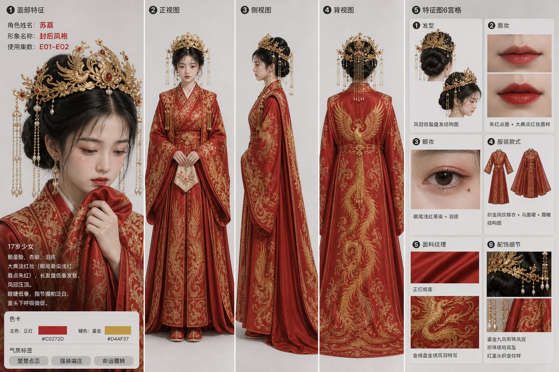 苏荔封后凤袍定妆图